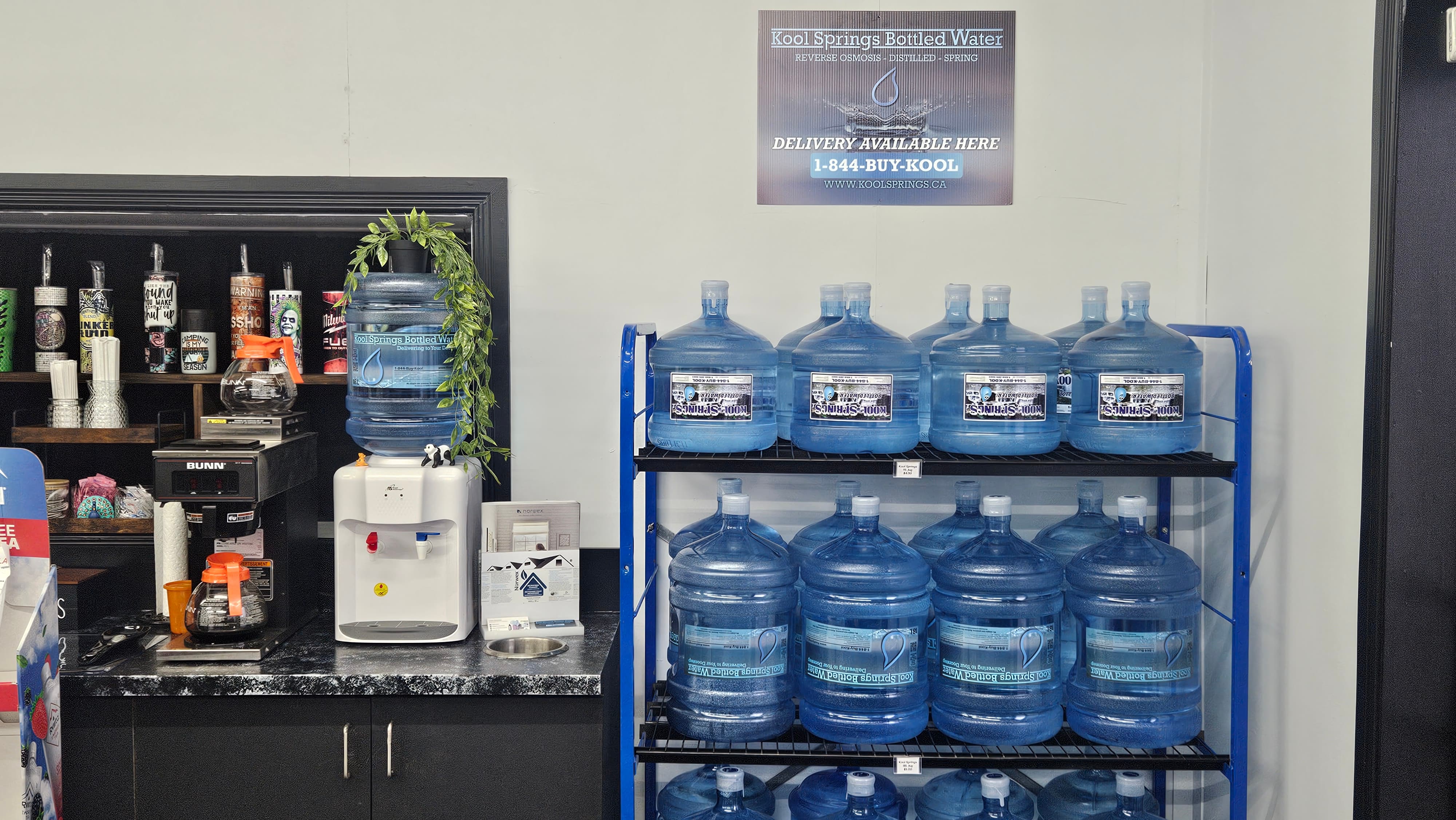 Kool Springs bottled water display